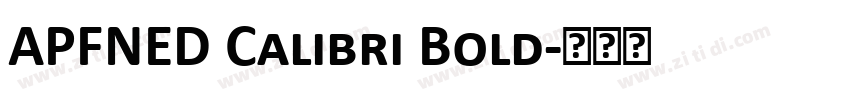 APFNED Calibri Bold字体转换